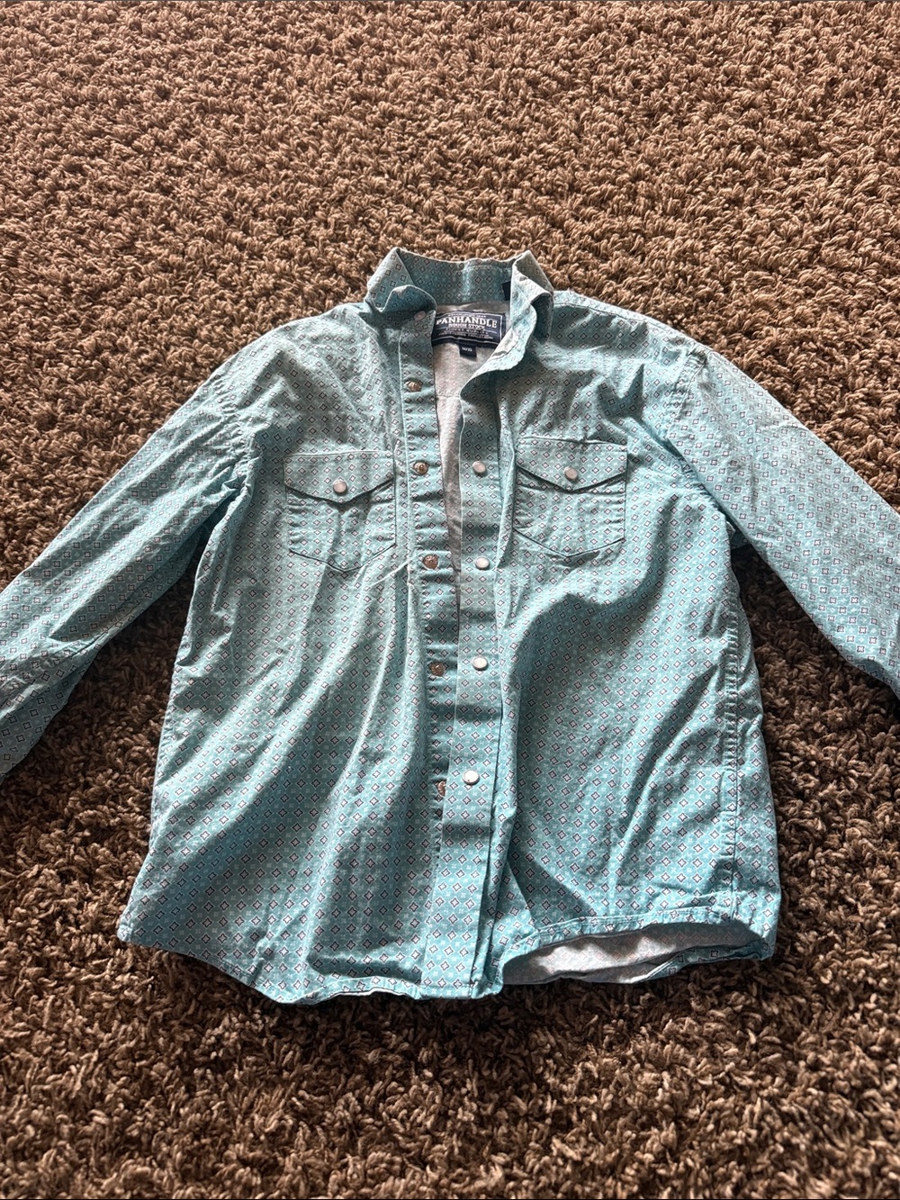 Wrangler Kids Teal Button-Down Shirt